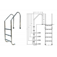 Лестница для бассейнов серии L L205 ПТК Спорт 021-0538