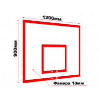 Щит баскетбольный тренировочный из фанеры Glav 01.207