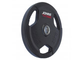 Диск обрезиненный 25кг Johns 91010 -25В черный