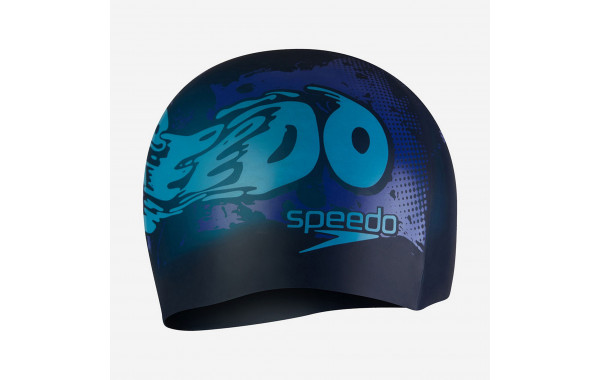 Шапочка для плавания детская Speedo Boom Silicone Cap Jr 8-0838615954 синий 600_380