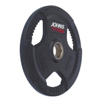 Диск обрезиненный 10кг Johns 91010 -10В черный