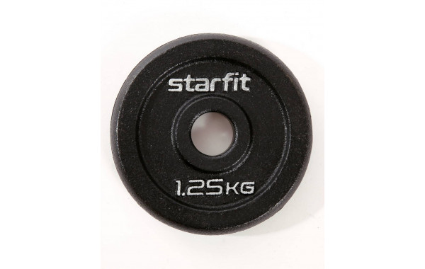 Диск чугунный 1,25 кг Star Fit d26 мм BB-204 черный 600_380