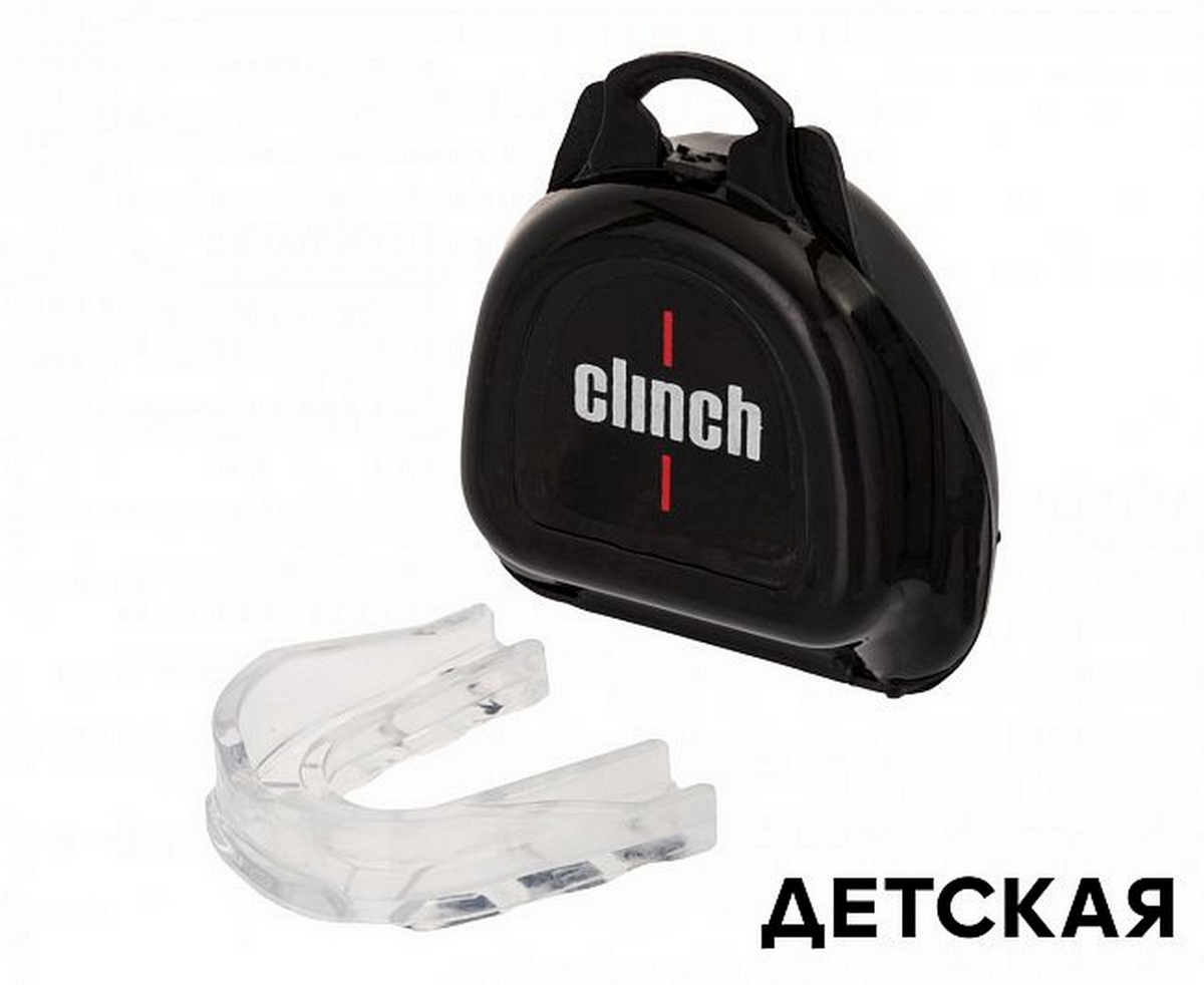 Капа одночелюстная Clinch Olimp Single Layer Mouthguard C501 прозрачный Junior 1200_982