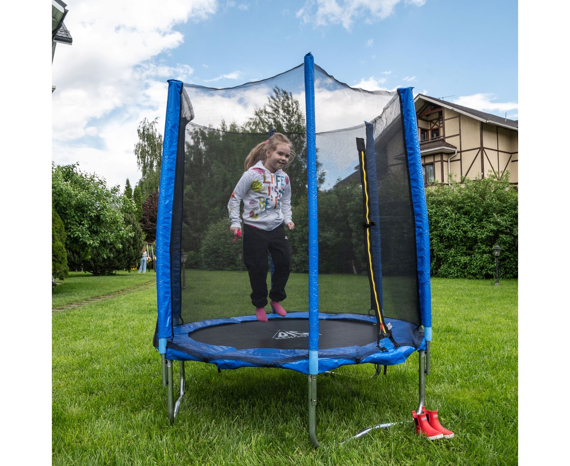 Батут DFC Trampoline Fitness 6ft наружн.сетка (183см) 6FT-TR-B синий 1834_1500