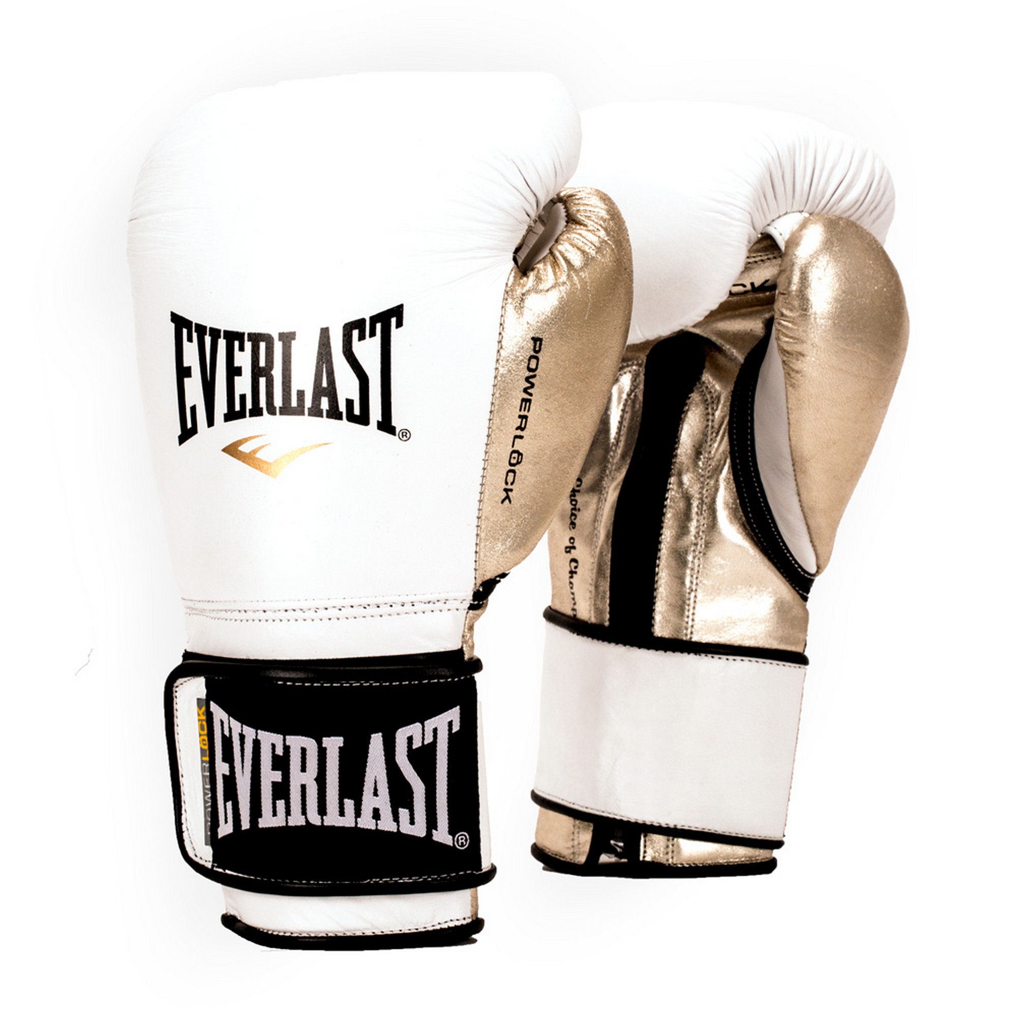 Перчатки тренировочные Everlast Powerlock 14oz P00000609 белый\золотой 2000_2000