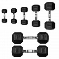 Гантель 35кг Perform Better Rubber Encased Hex Dumbbells 4137-35\BK-35-00 120_120